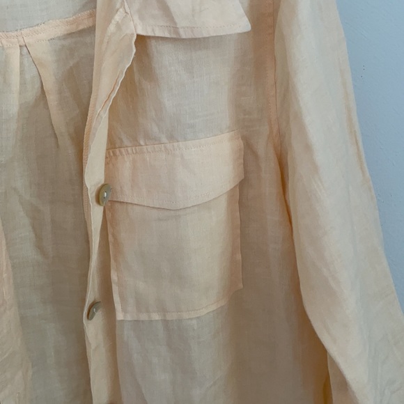 100% Linen Button Down Shirt - Picture 4 of 6